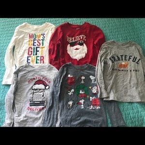Boys 4T Holiday shirt bundle